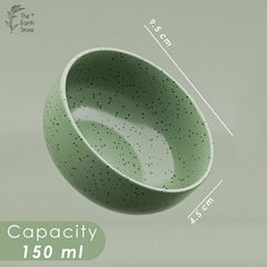 Spiral Green Ceramic Bowl Set Of 4 - The Earth Store - Bowl