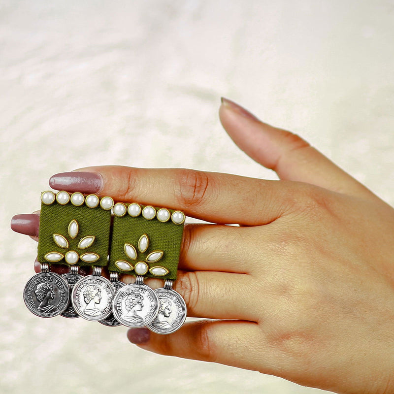 Square Coin Drop Earrings - The Earth Store - Fashion Accessories