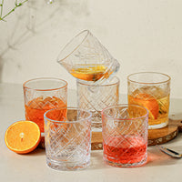 Starburst Whiskey Rocks Glass Set of 6 220ML