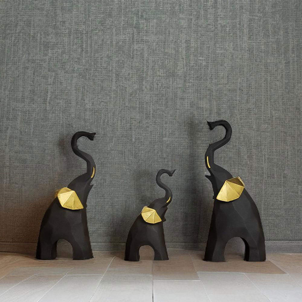 Triple Elephant Charm Statues in Varying Sizes – The Earth Store