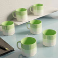 Tritone Green Fringe Tea Cups Set of 6