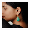Vibrant Coral Drop Earrings