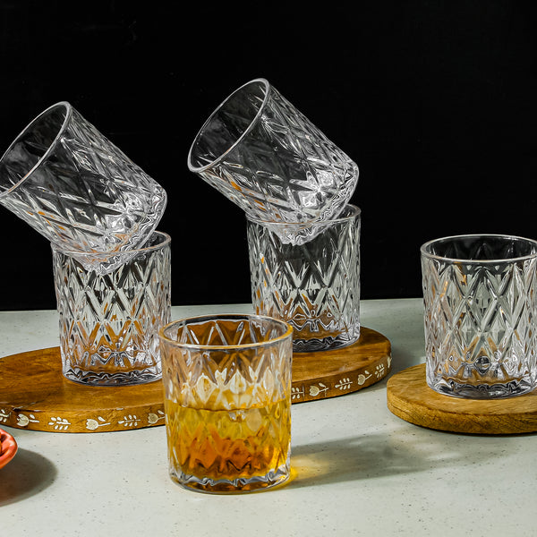 Crostitch Premium Whiskey Glass Set of 6
