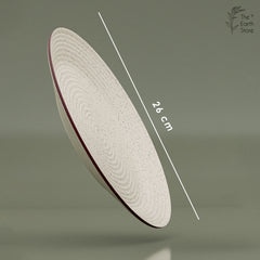 Spiral White Ceramic Dinner Plates Set of 4 – Chip-Resistant