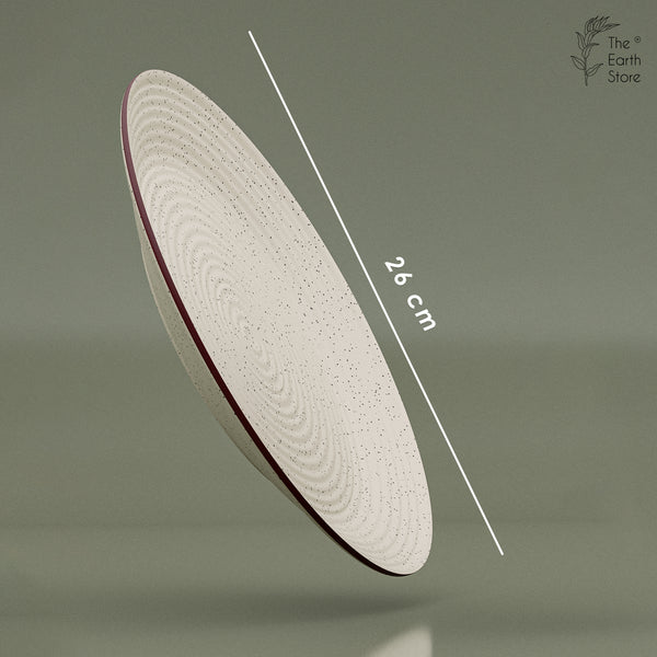 Spiral White Ceramic Dinner Plates Set of 6 – Chip-Resis