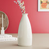 White Bottle Ceramic Flower Vase