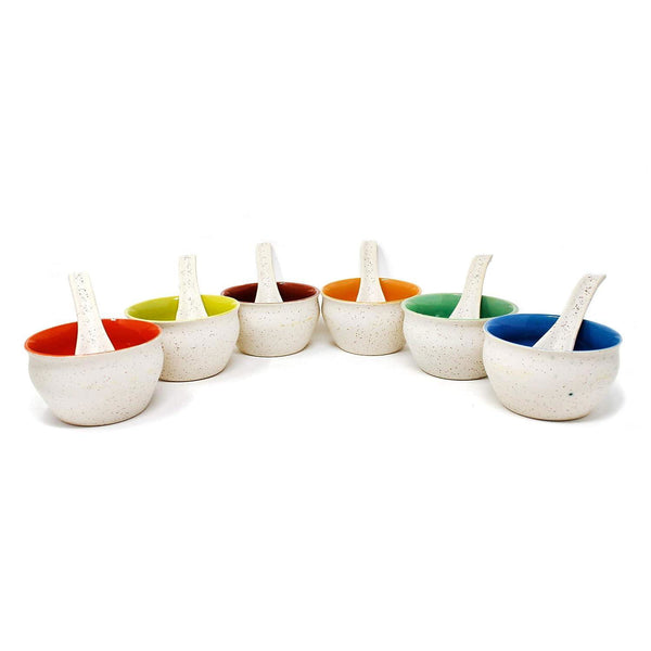 White Marble Soup Bowls (Set of 6) - The Earth Store - Bowl