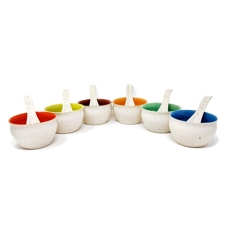 White Marble Soup Bowls (Set of 6) - The Earth Store - Bowl