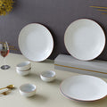 White Matte Ceramic Dinner Set - 8 pieces