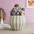 White Pumpkin Ceramic Planter