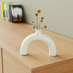 White Semi Vase - The Earth Store - Vase