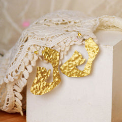 Yellow Hammered Drop - The Earth Store - Fashion Accessories