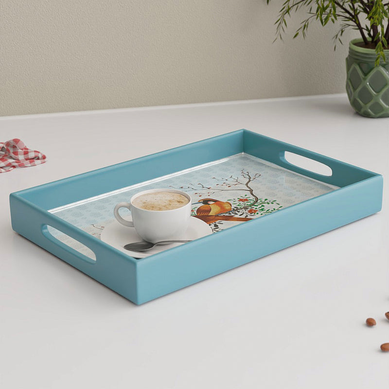 Birds Wooden Rectangular Serving Tray Large