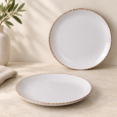 Glossy Lavender Marble Dinner Plates Set of 2