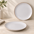 Glossy Lavender Marble Dinner Plates Set of 2
