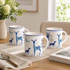 Stag Blue Coffee Mug Set (Set of 6)