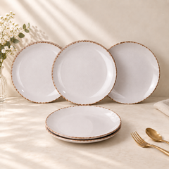 Glossy Lavender Marble Dinner Plates Set of 6