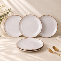 Glossy Lavender Marble Dinner Plates Set of 6
