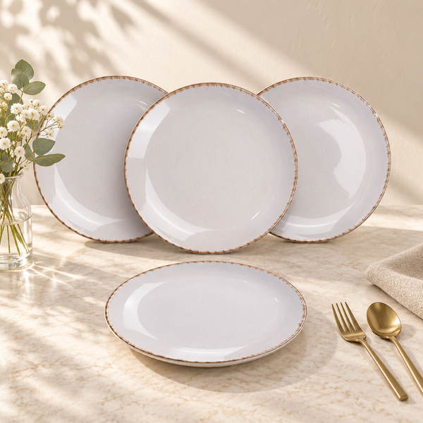 Glossy Lavender Marble Dinner Plates Set of 4