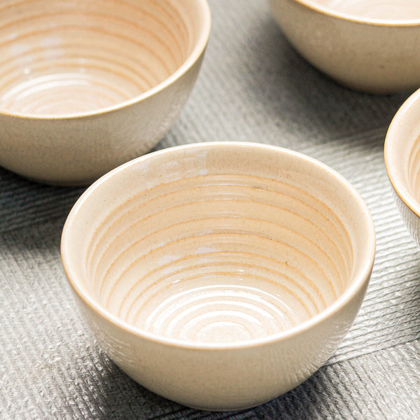 Sage Creamy Ceramic Snack Bowl Set of 4 – 400ML