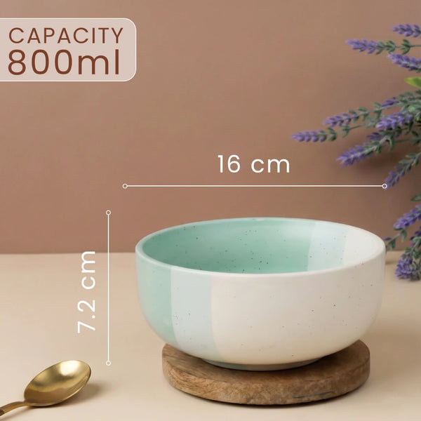 TT Green Tritone Ceramic Serving Bowl Set of 2 (800ML) – Microwave Safe