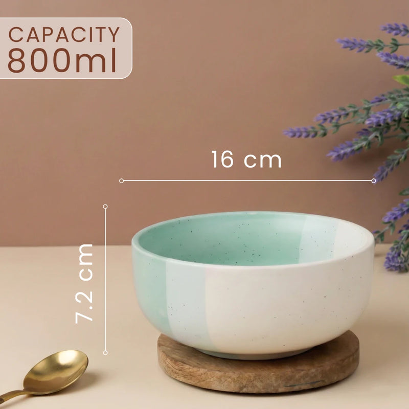 TT Green Tritone Ceramic Serving Bowl Set of 2 (800ML) – Microwave Safe