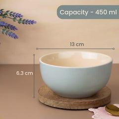 Grey Mellow Ceramic Bowl Set of 4