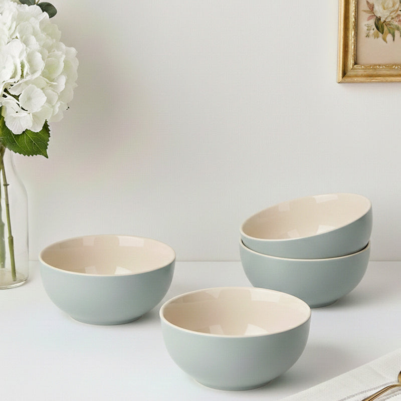 Grey Mellow Ceramic Bowl Set of 4