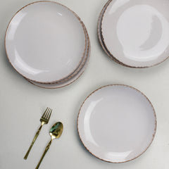 Glossy Lavender Marble Dinner Plates Set of 6