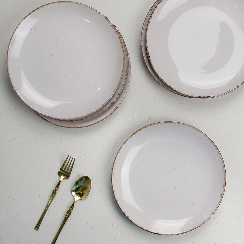 Glossy Lavender Marble Dinner Plates Set of 6