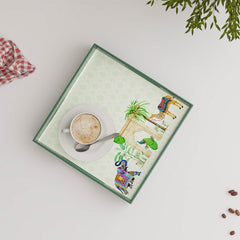 Tropical Animal Multipurpose Wooden Serving Tray Small